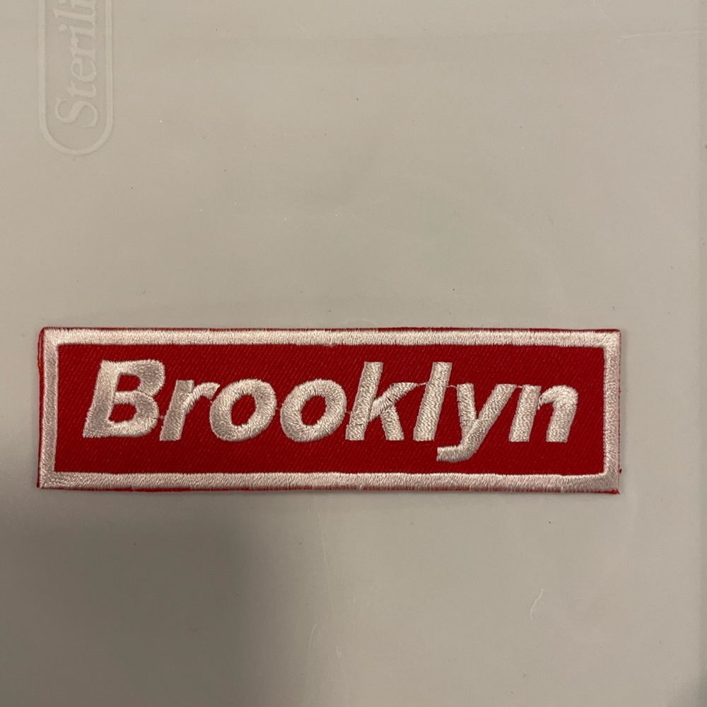 SALE ❤️ Embroidered Red Brooklyn Iron on Patch
